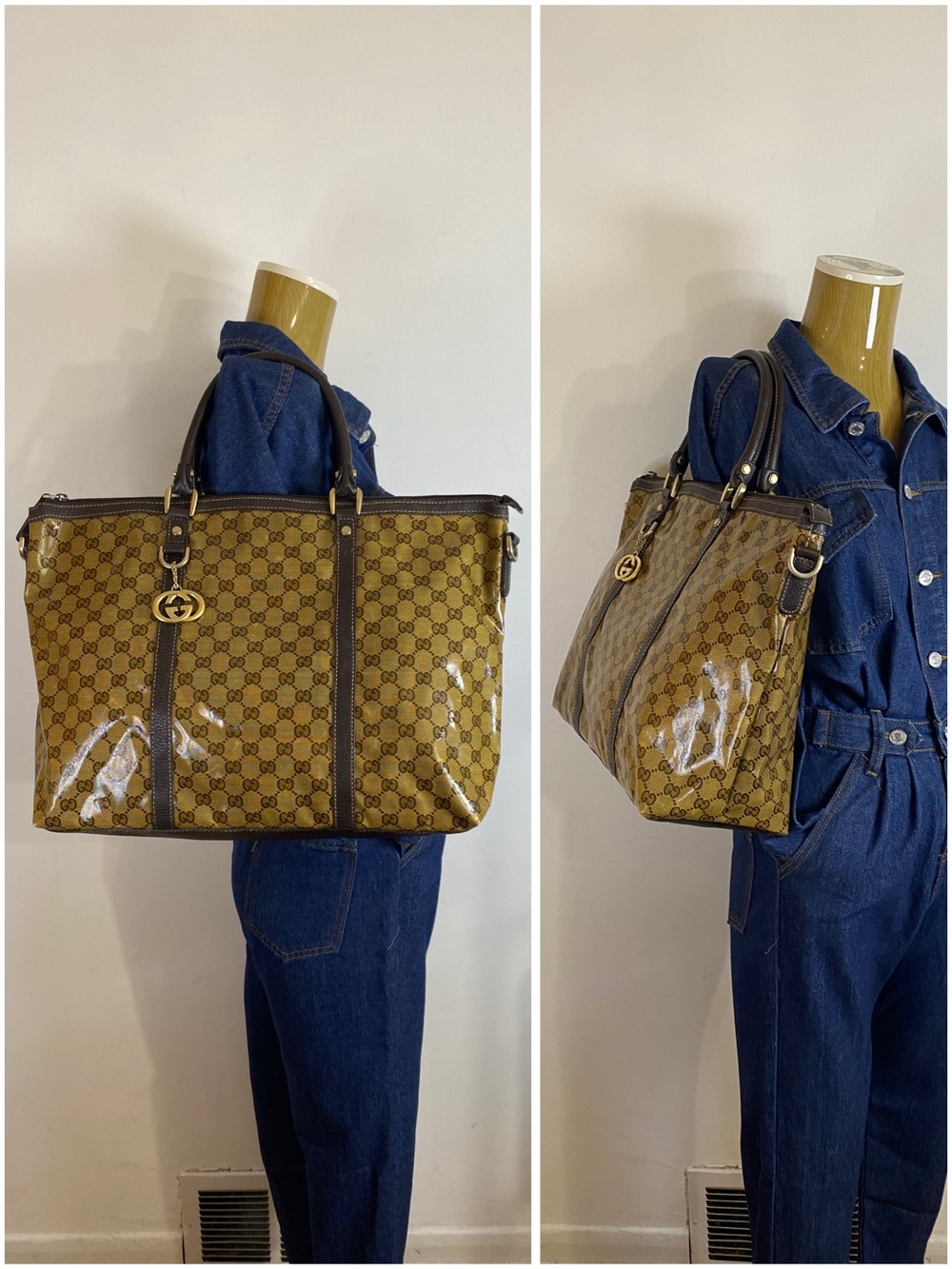 ✨️GUCCI GG Crystal Charm Tote Bag